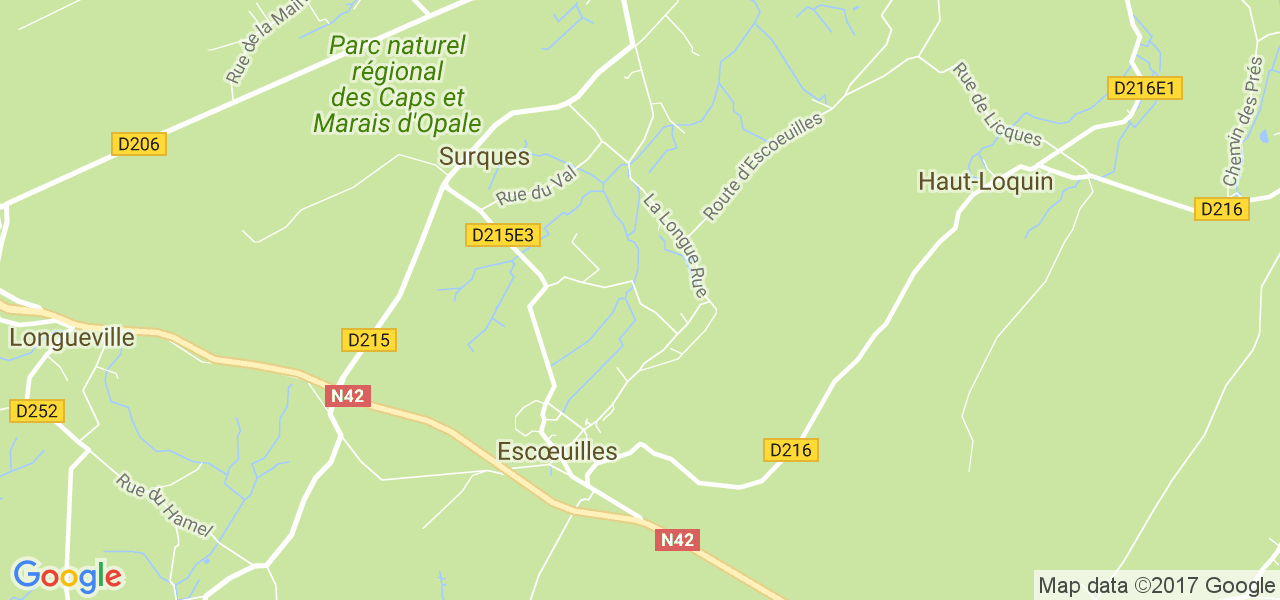 map de la ville de 